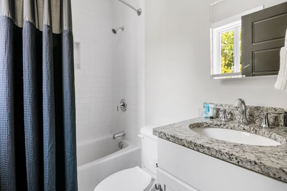 Bathroom #1 with a shower/tub combo