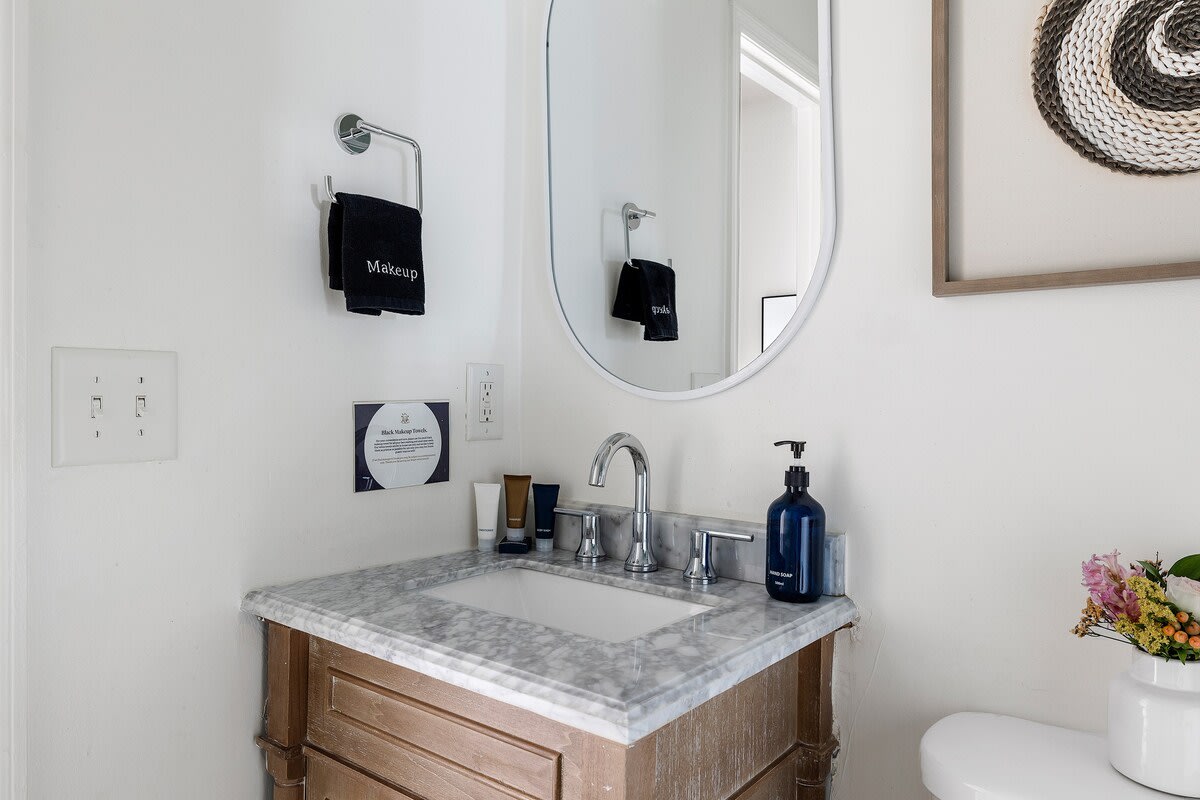 Full bathroom with walk-in shower