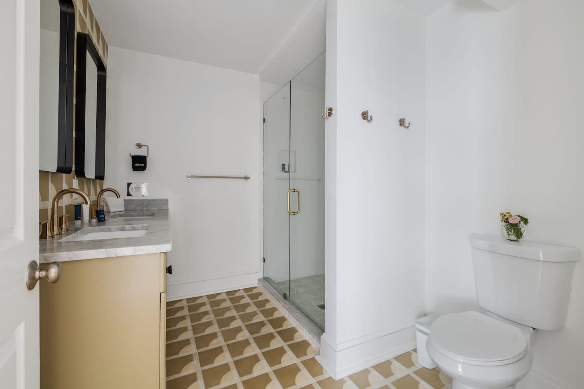 Full bathroom with walk-in shower