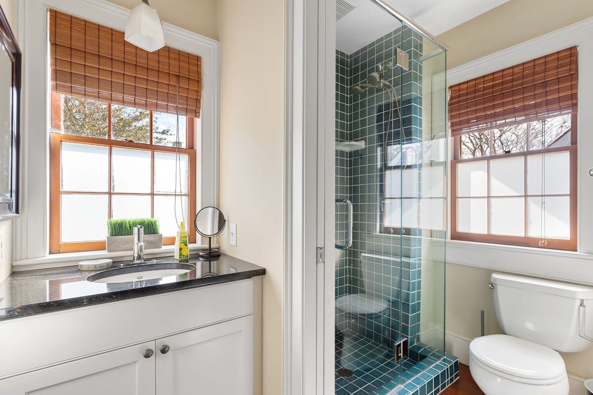 Full bathroom with walk-in shower!