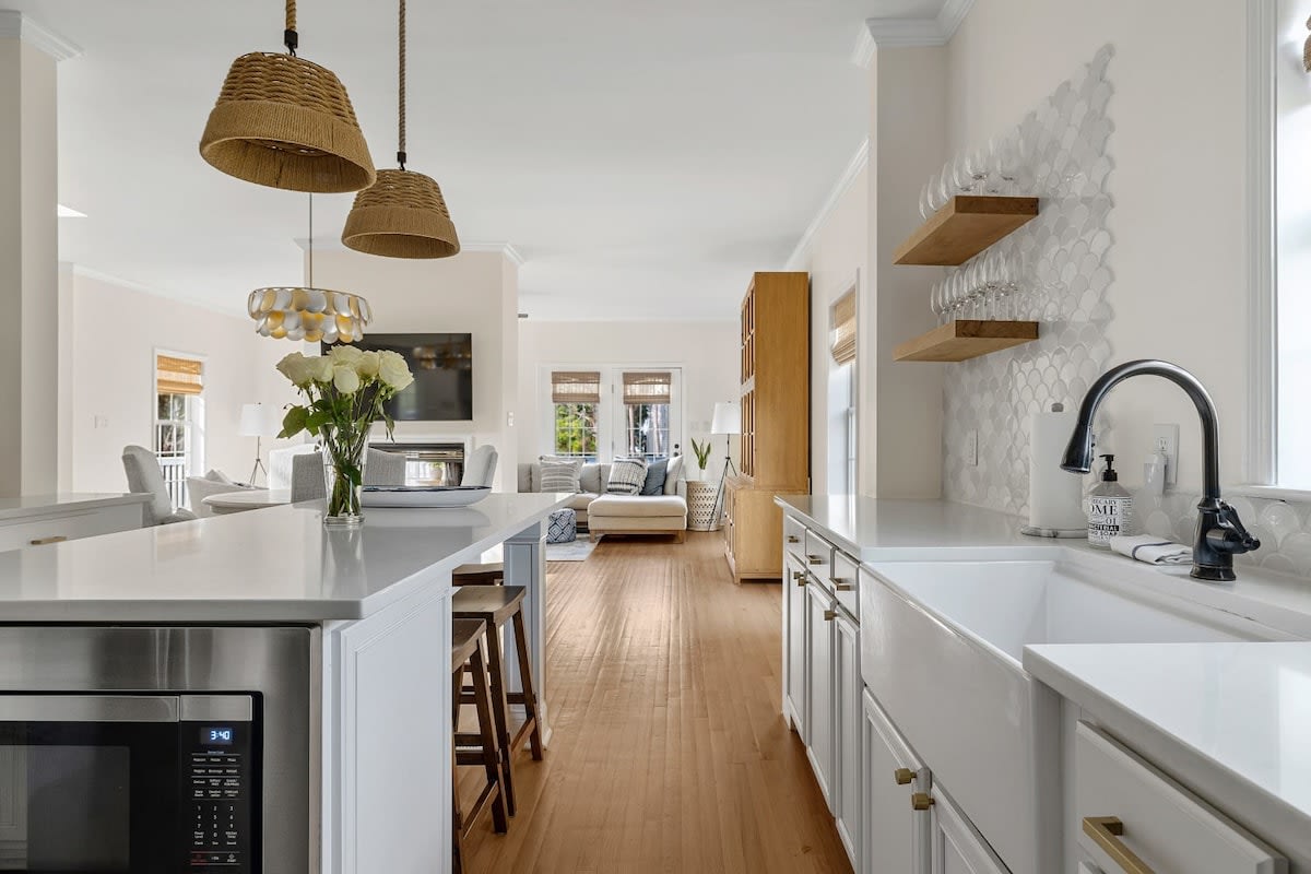 Perfect open kitchen with tons of space for cooking at the house