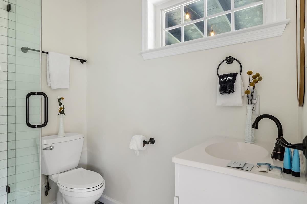 Bathroom #2 with walk-in shower (En-suite to bedroom #2)