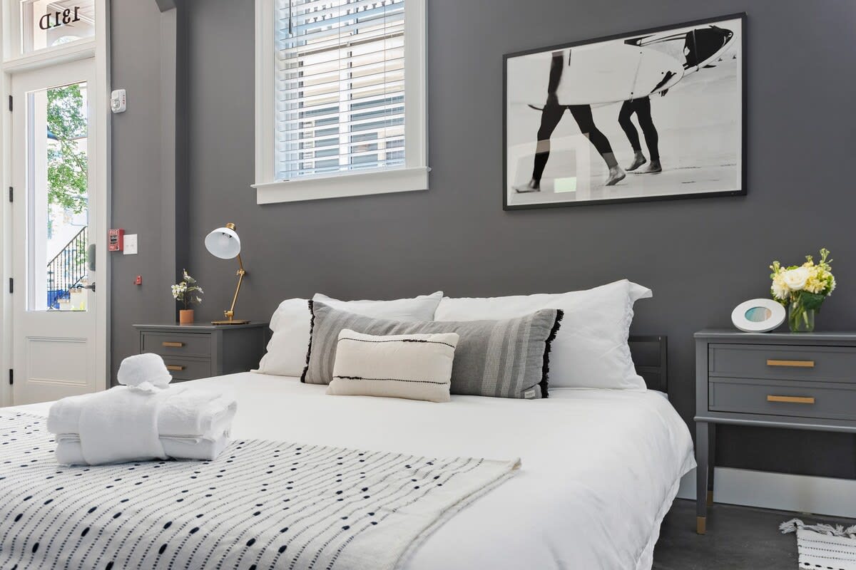 Luxury linens & memory foam mattress make for an amazing night's sleep.