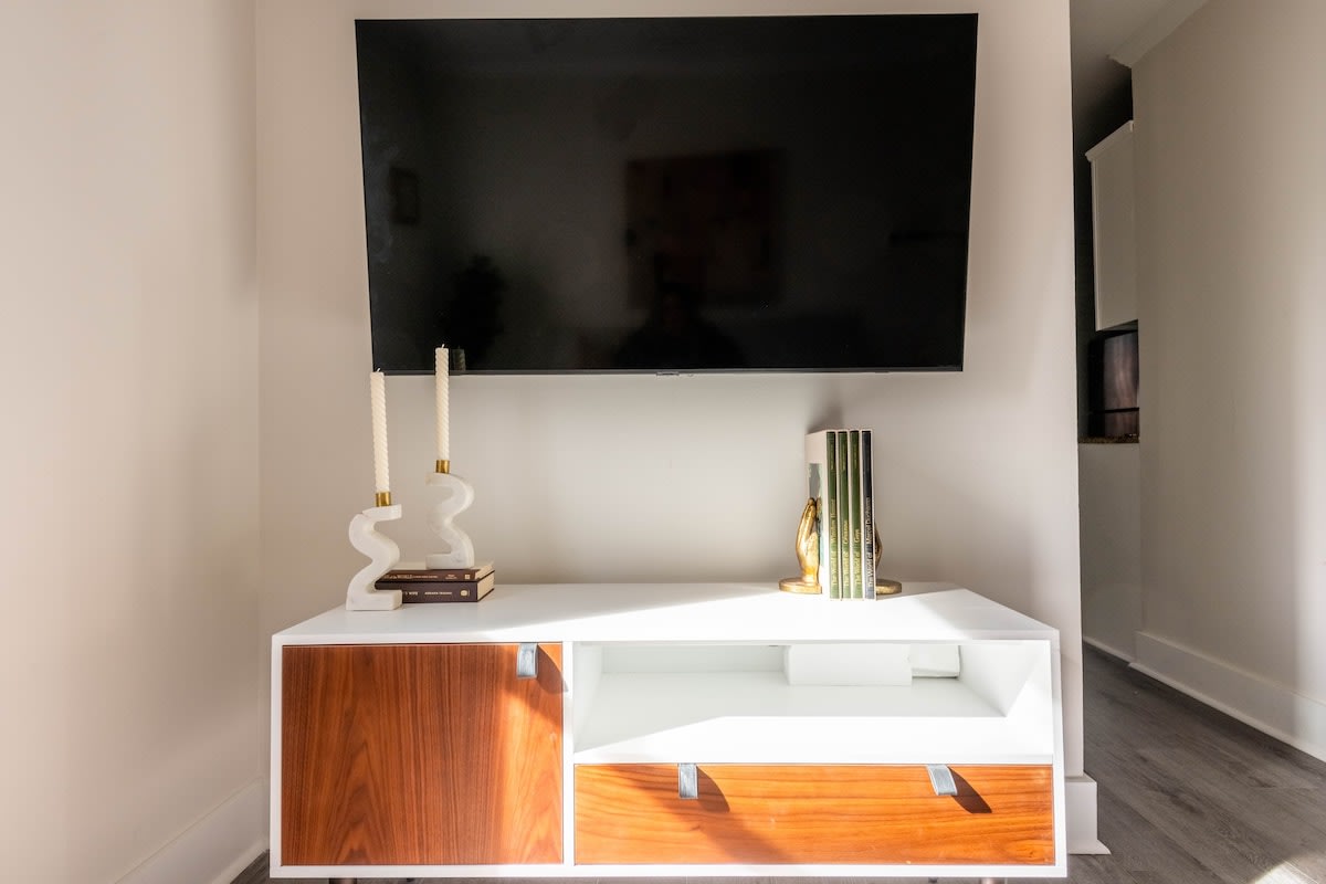 Living room #3 with a smart TV + Modular Sofa Bed for additional sleeping space