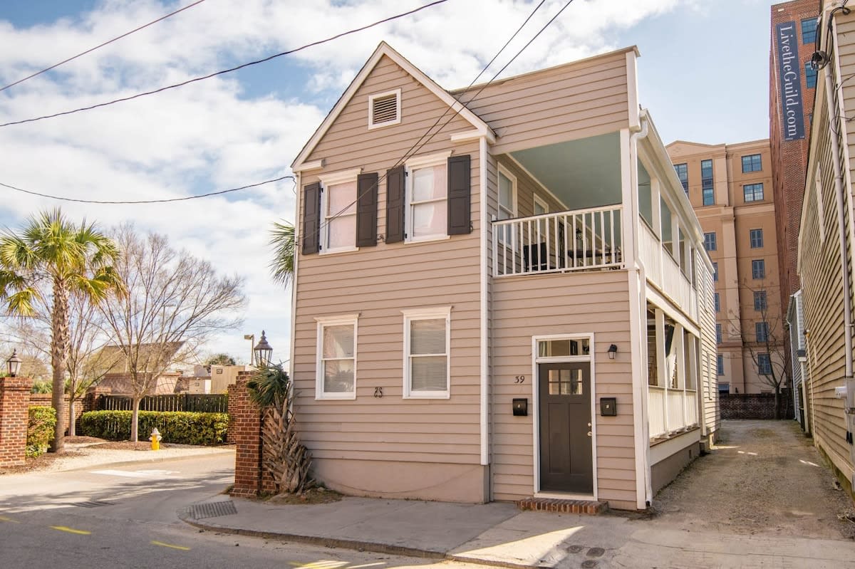 Exterior of your downtown Charleston rental