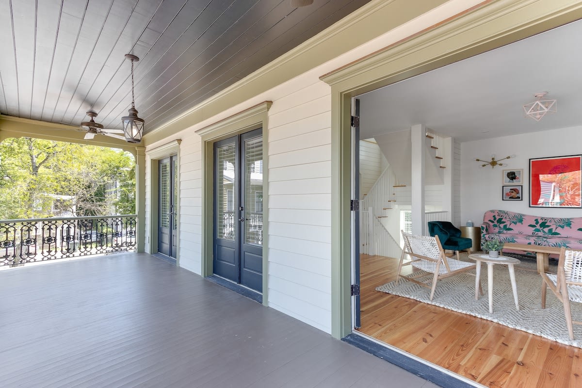 Tons of room to relax and dine on the large porches