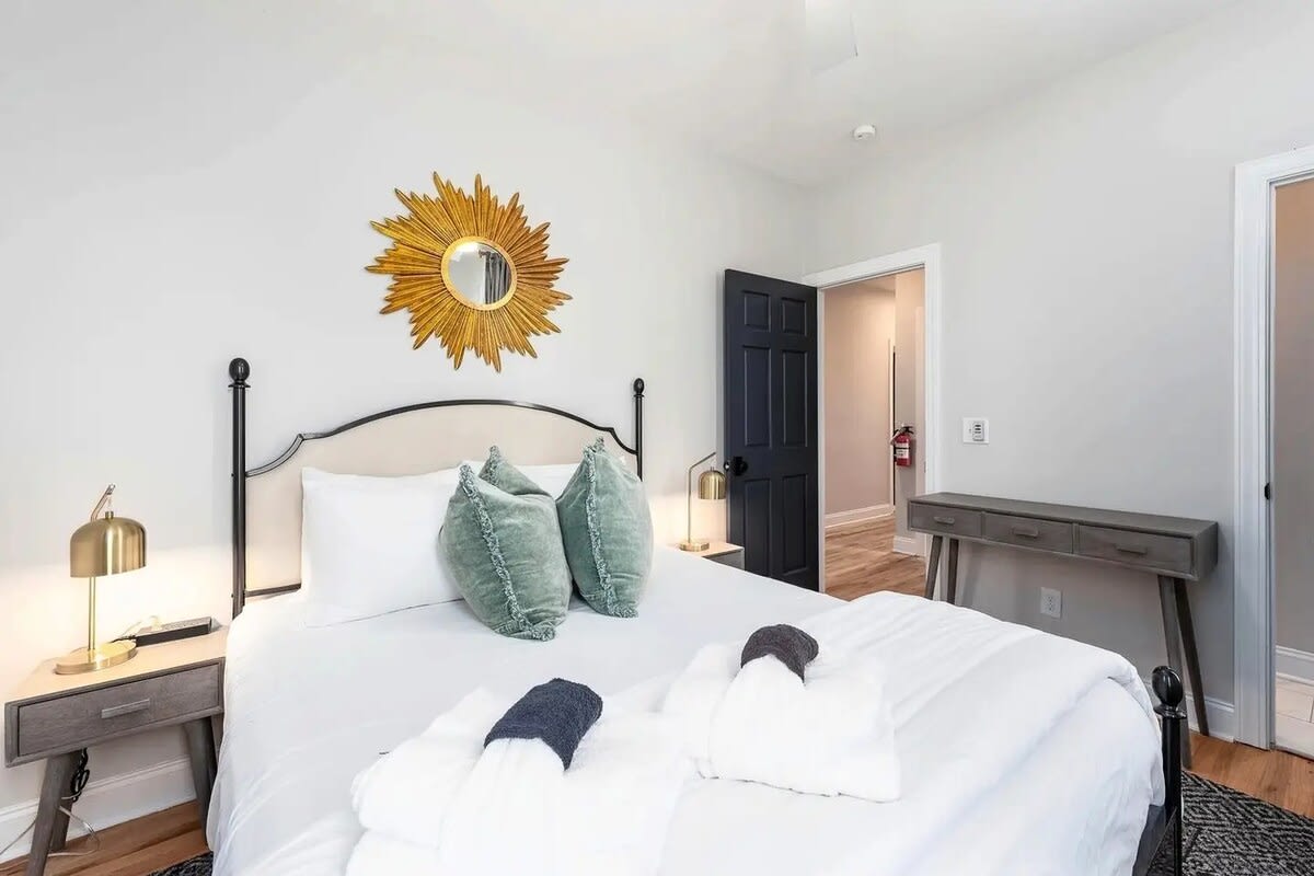 Bedroom #2: Queen Bed with En Suite Bath + TV
