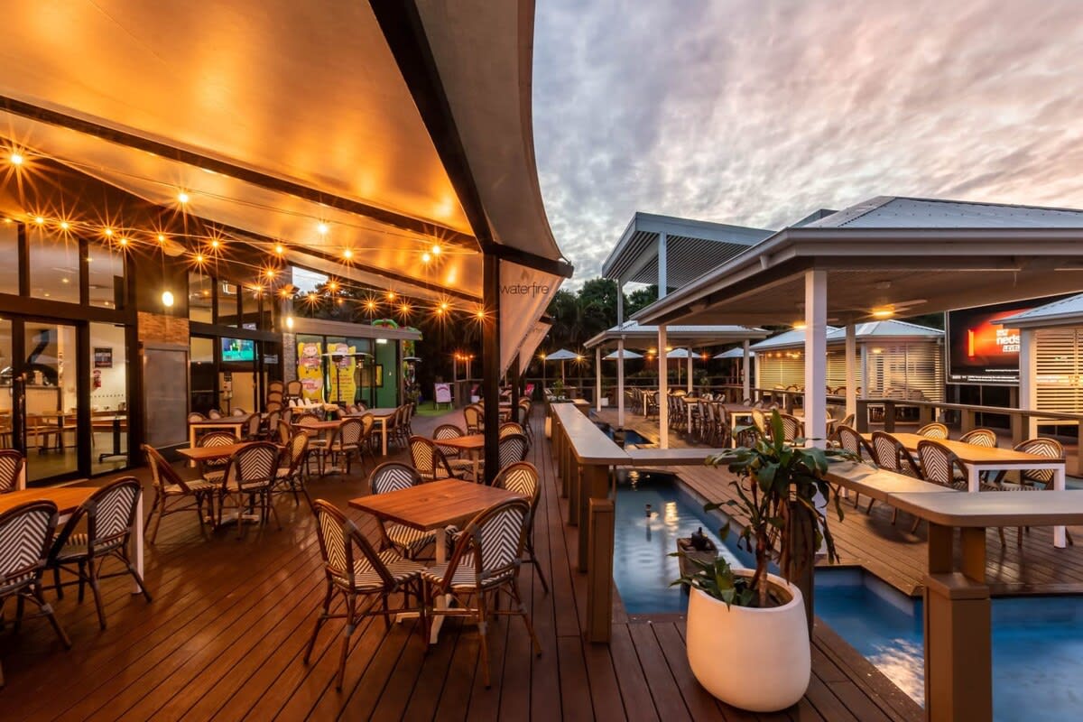 Watch the sunset and dine in The Boathouse Tavern