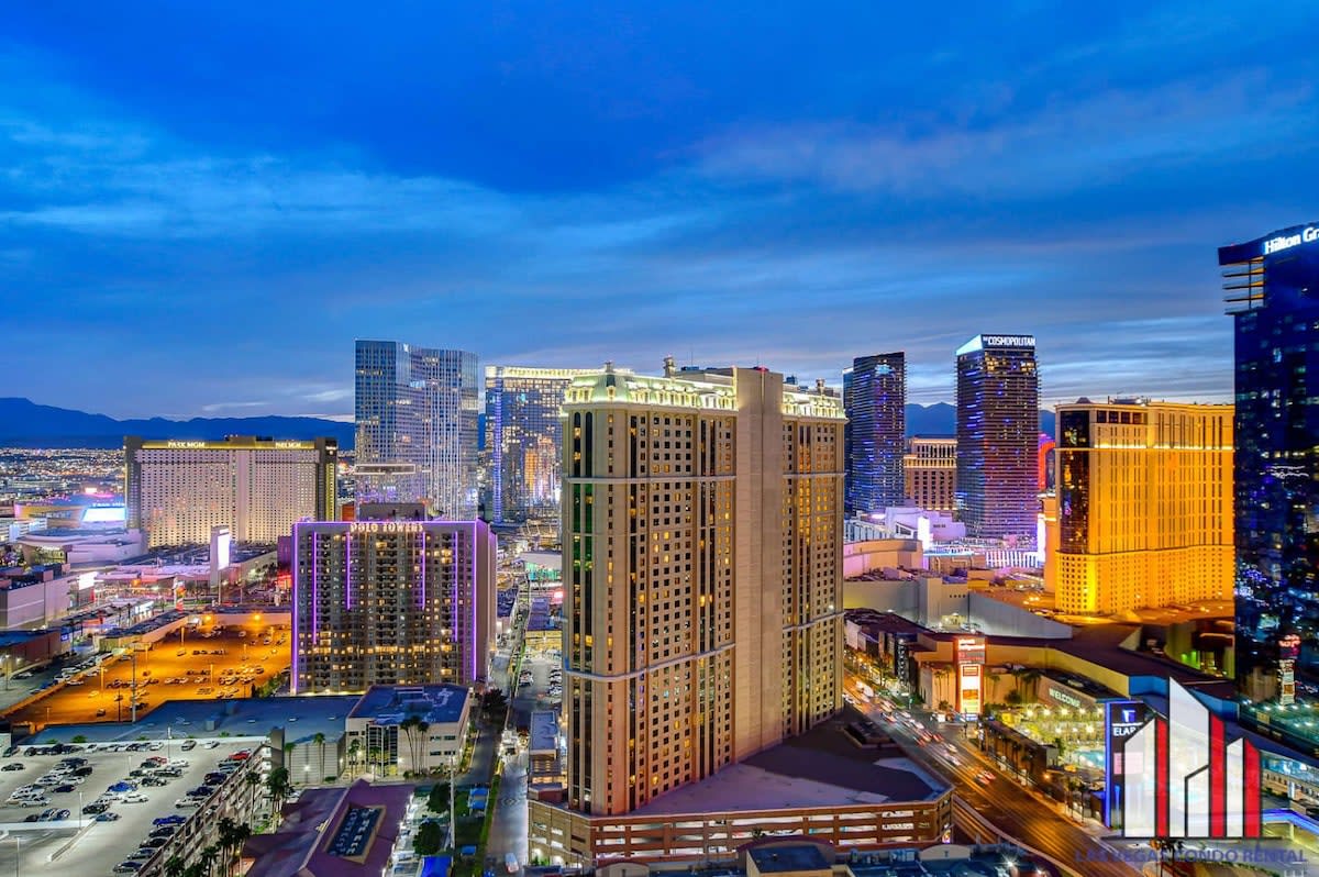 MGM Signature-29-705 F1 Track & Strip View Balcony — Las Vegas, NV — vacation rental
