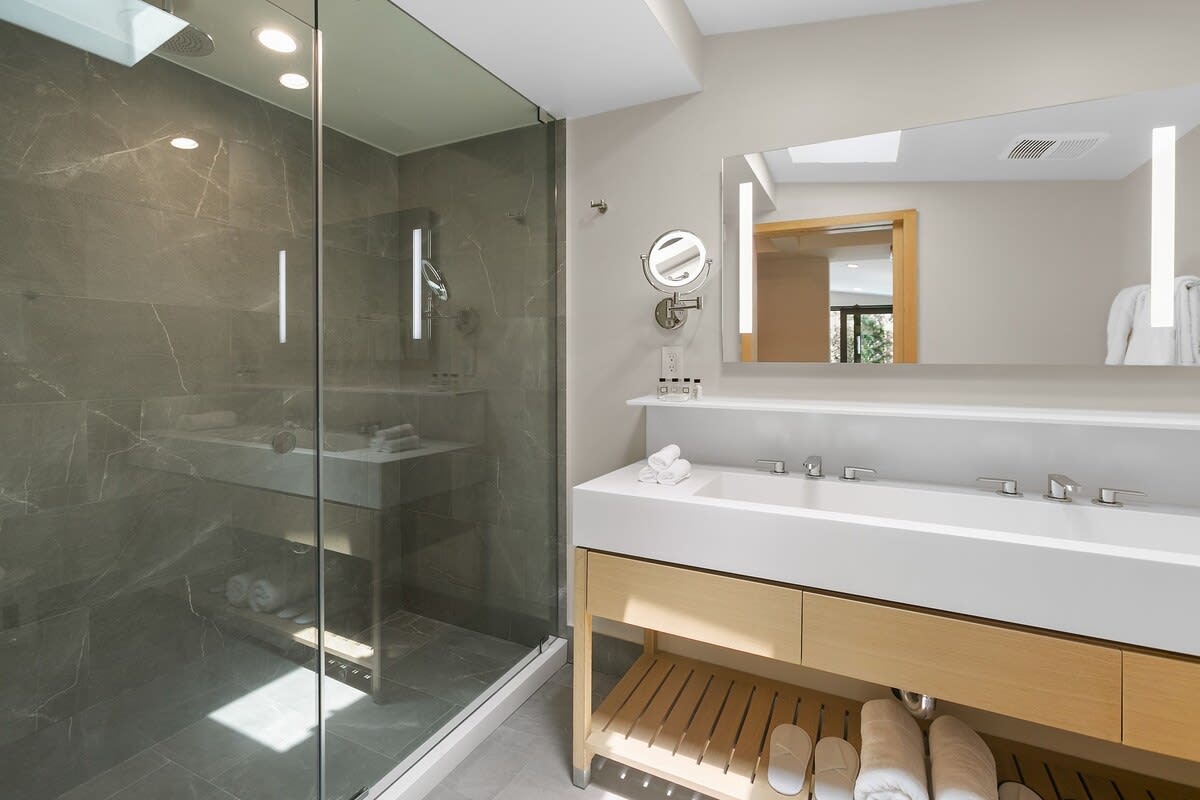 Skylight, LED lit mirrors, Graff rain showers...