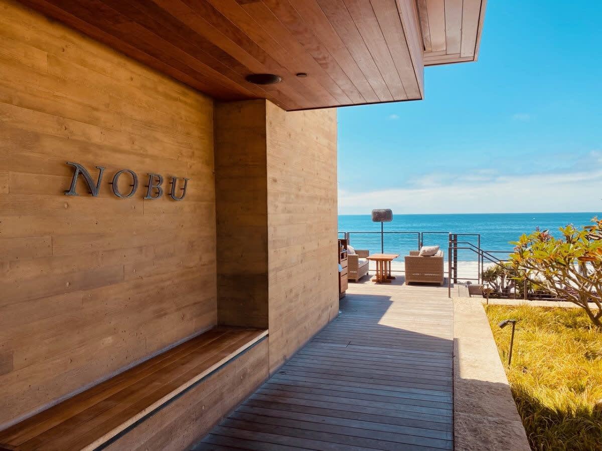 A few steps to Delicious Nobu, Malibu