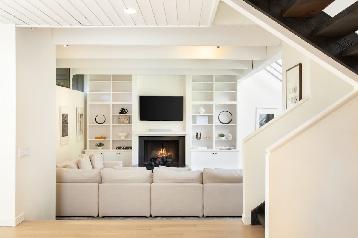 Enjoy plenty of natural light in the expansive living room.