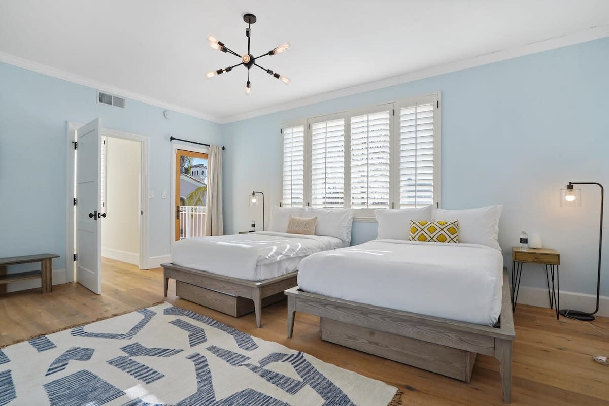 Charming and bright guest bedroom, perfect for two little ones.