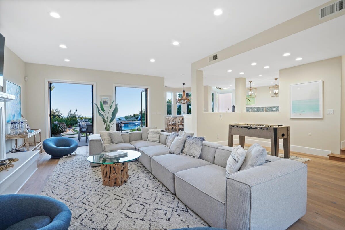 Gather around the second living space in the home for a movie or Sunday's game.