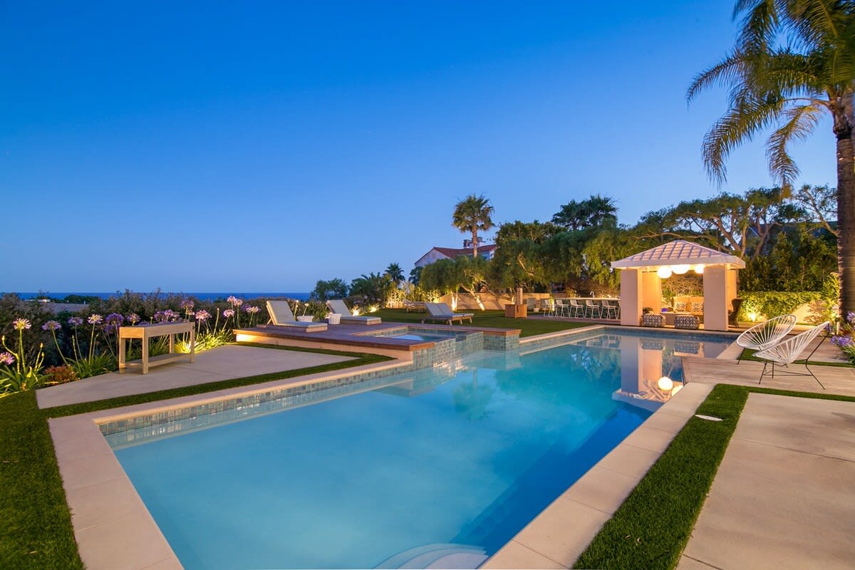 Poolside with expansive ocean views.