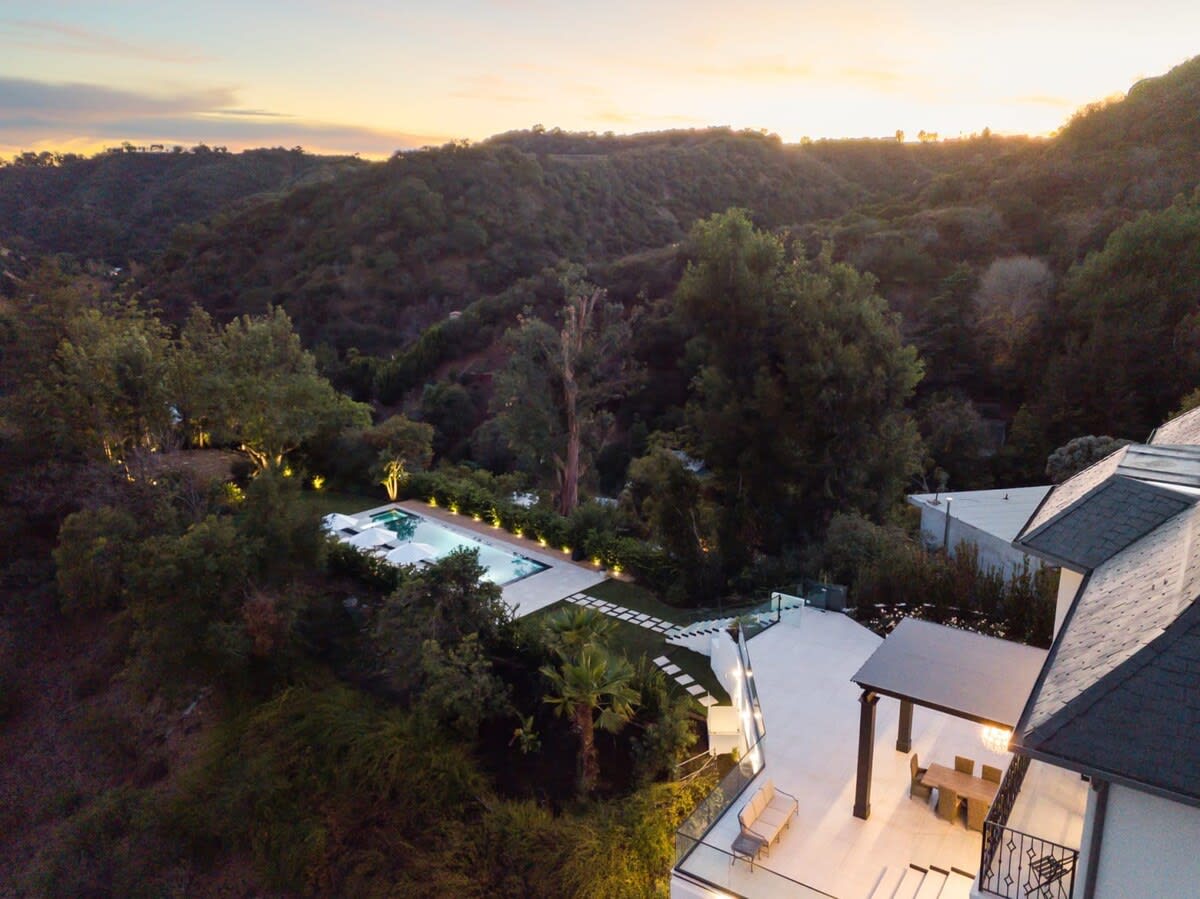 The sunsets in Beverly Hills are breathtaking in this French Chateau.