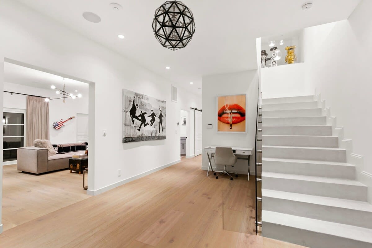 Modern art museum-like touches at this remarkable property