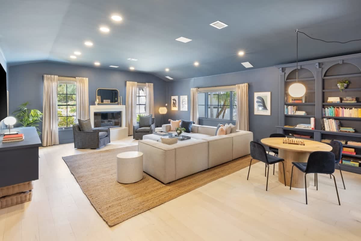 One of two large indoor gathering spaces