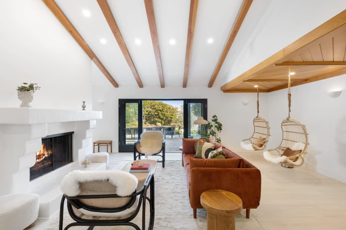 Gather at this special space for quality time in front of the fire place