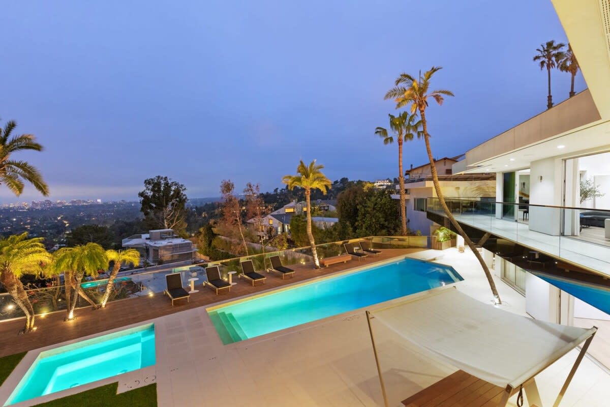 Pour a sparkling glass of Champagne overlooking the city of Angels.