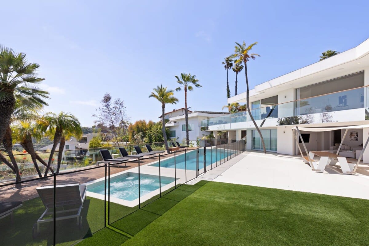 Equipped with pool gate for Childs safety.