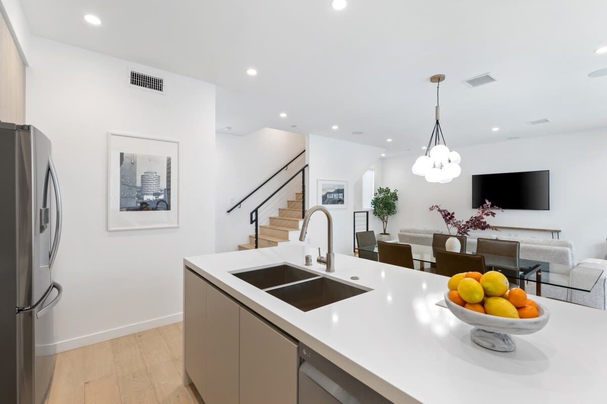 Main level view from the luxury kitchen space