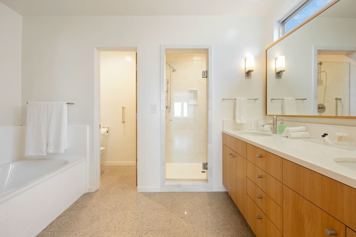 Soak in the tub or relax in the steam shower. Your stress will melt away.