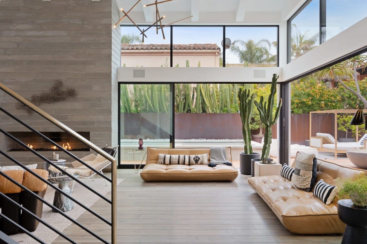 Enjoy plenty of natural light in the expansive living room.