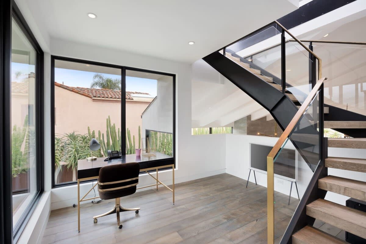 Catch up on some work in the private office nook.