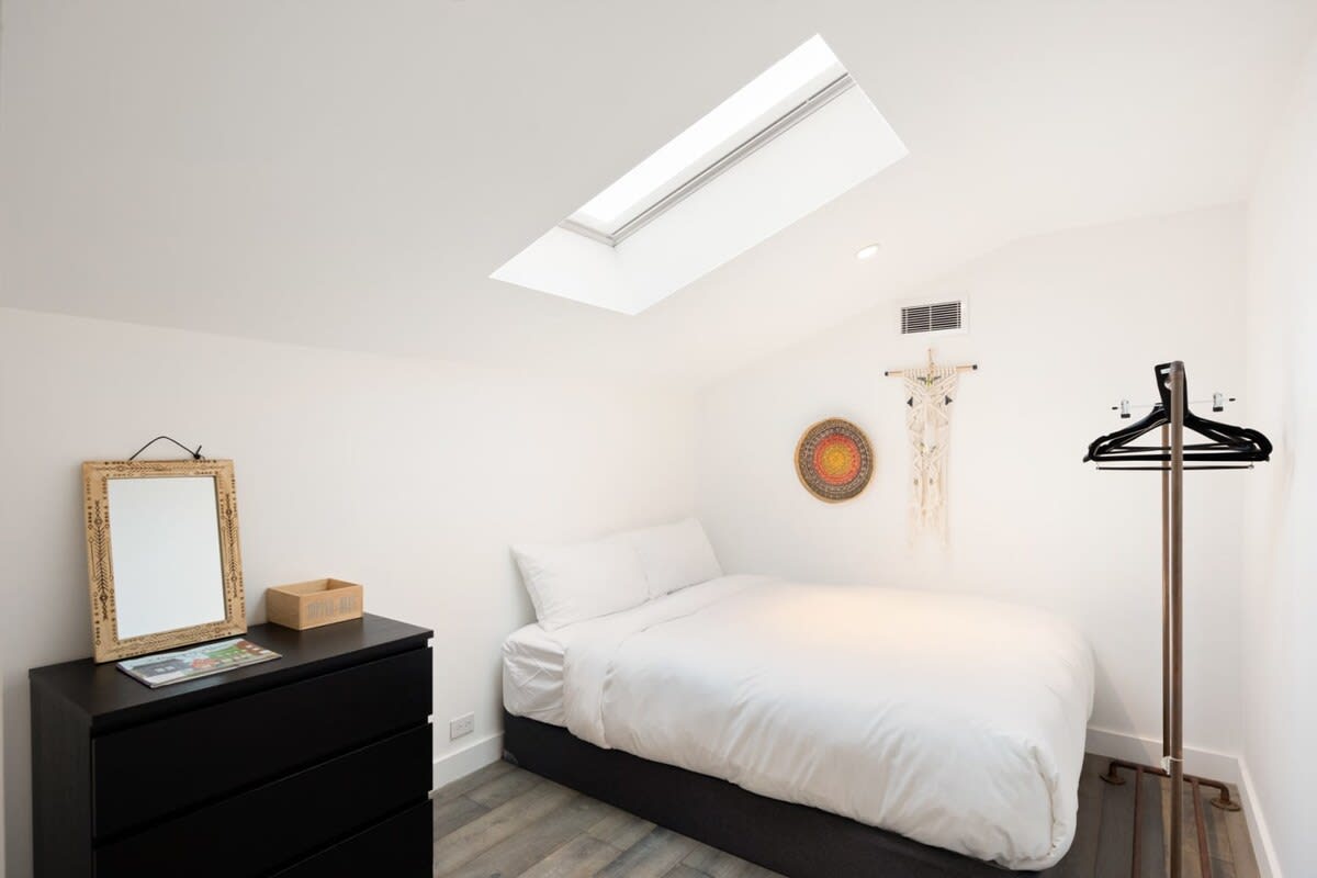 Sleep comes easy in the uber-comfortable king bed!
