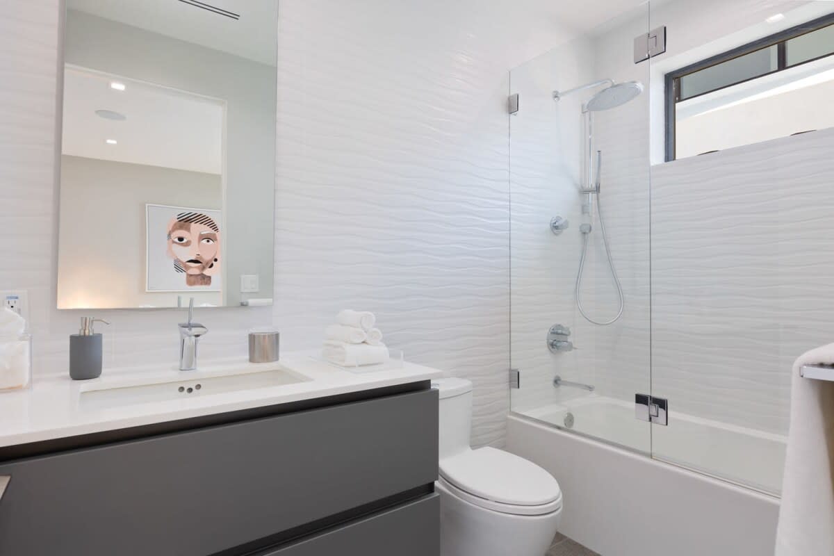 Each bathroom comes with fresh towels and all the essentials