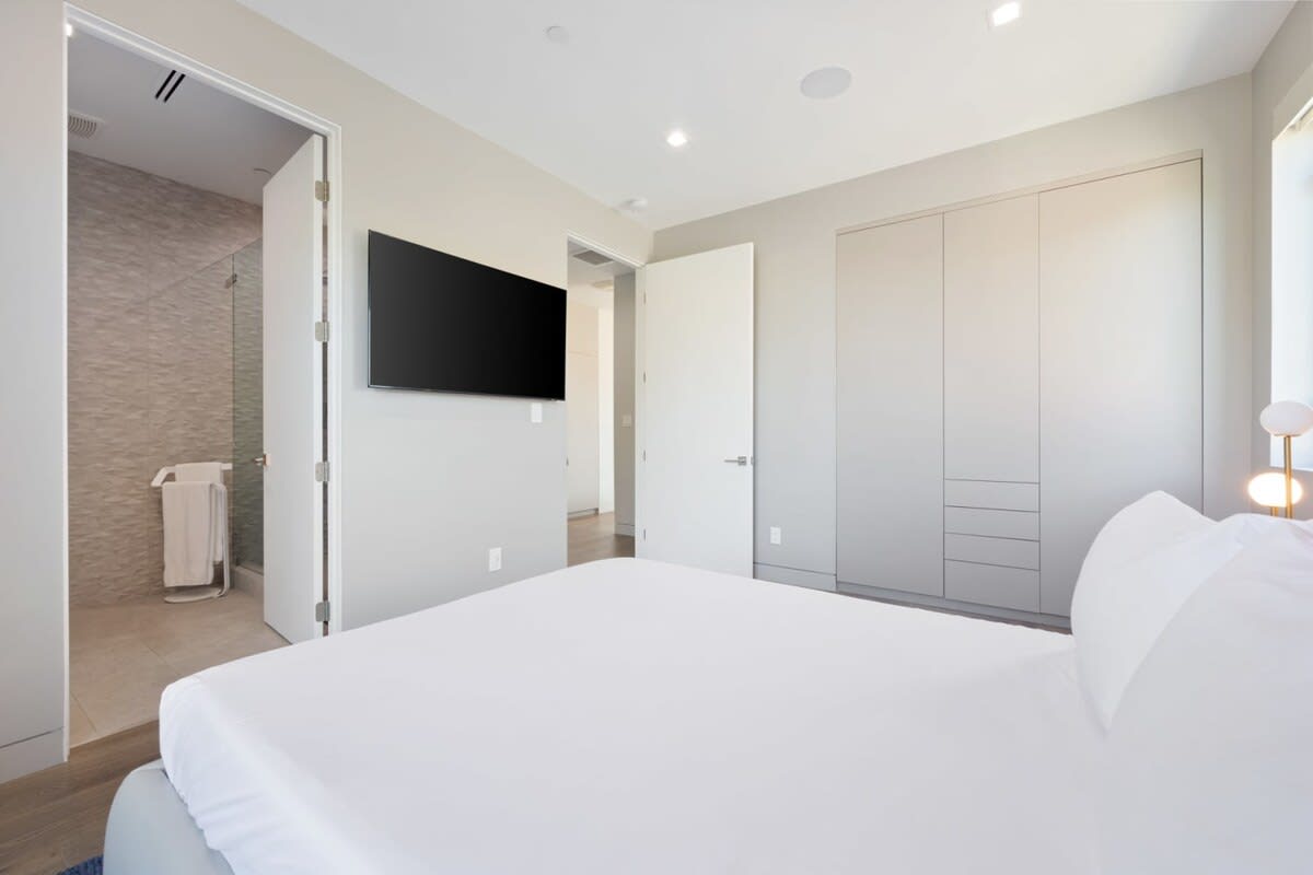 Dive into the comfortable bed for a glorious nap