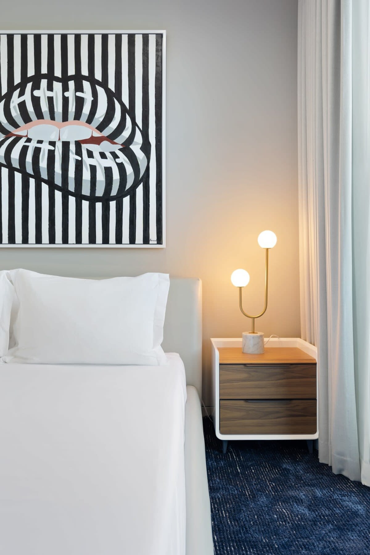 Modern art and stylish touches throughout