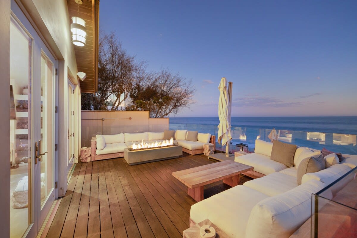 Watch the stars from the beachfront deck.