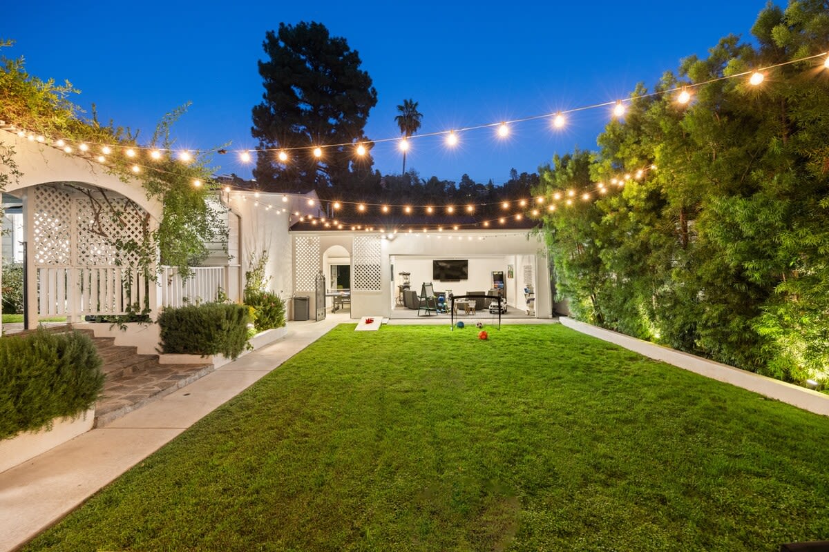 Transform the outdoor space into a nighttime gaming zone, offering a fun and entertaining environment for evening activities.