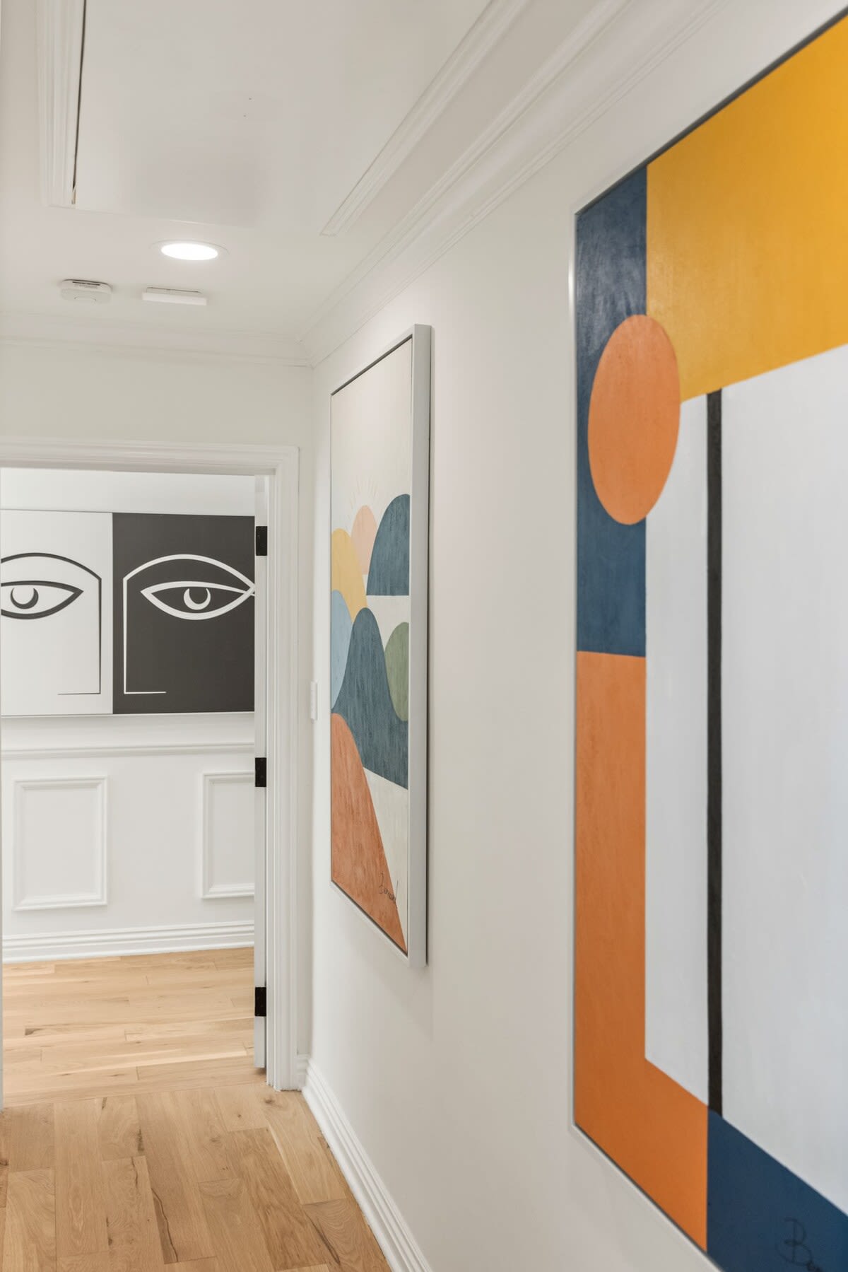 Adorned walls showcase captivating art—a visual feast for the senses.
