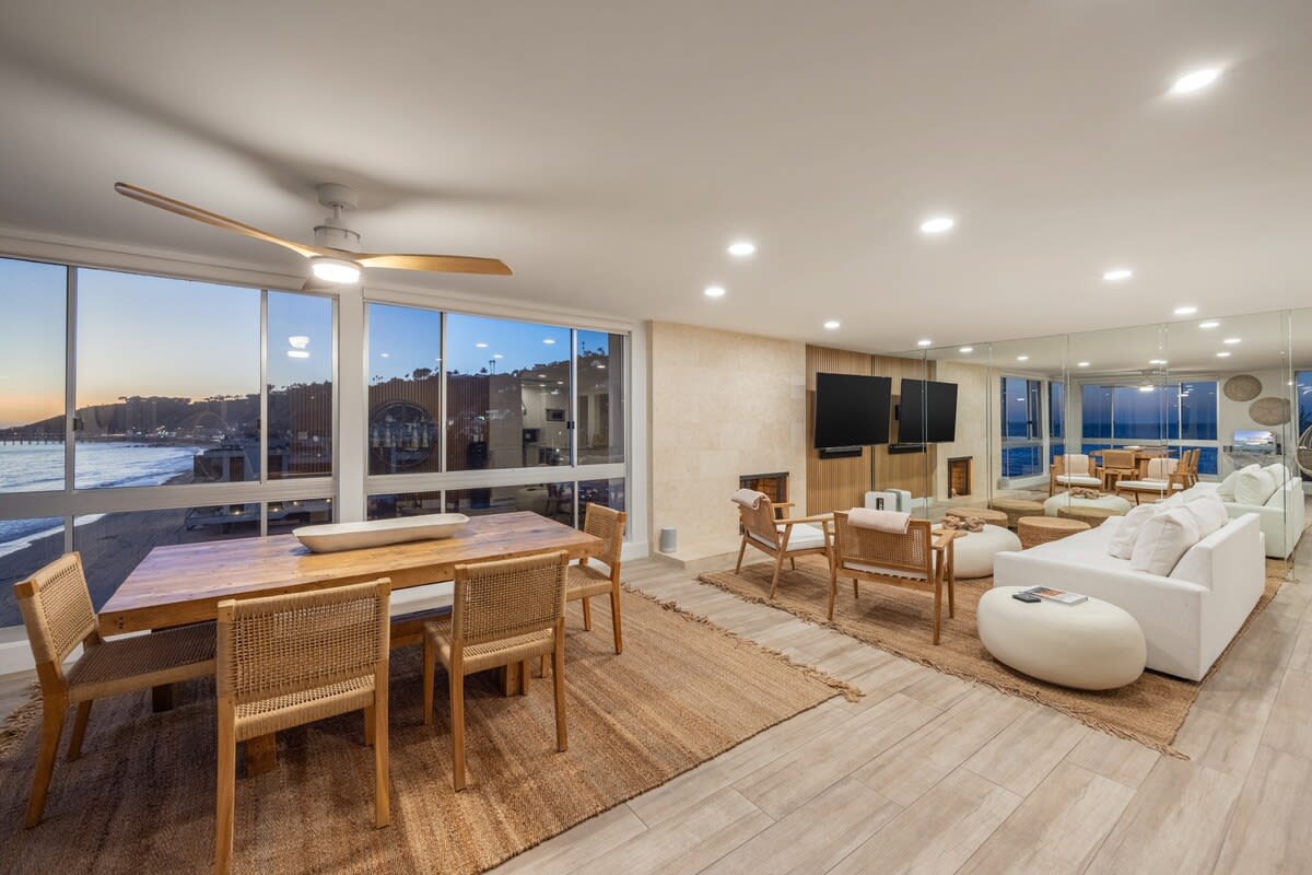 A polished mix of natural elements, Malibu sun, and Stay Awhile design.