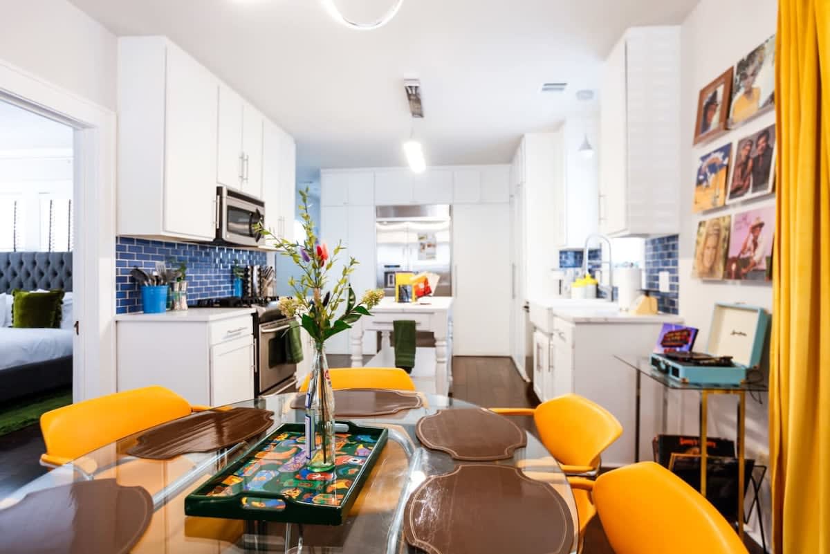 There is plenty of room to cook and entertain with the large, newly renovated kitchen that transitions into the dining area.