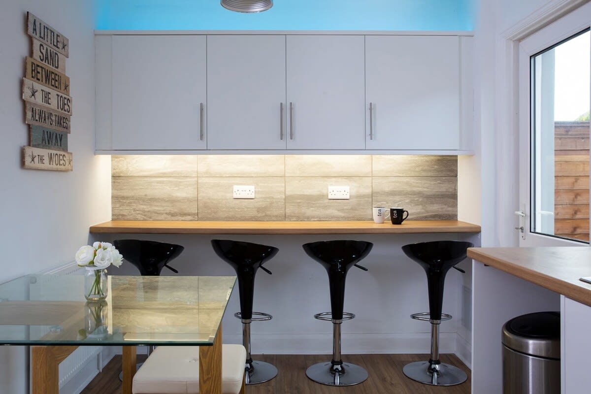 Don't save the breakfast bar seating space just for breakfast...