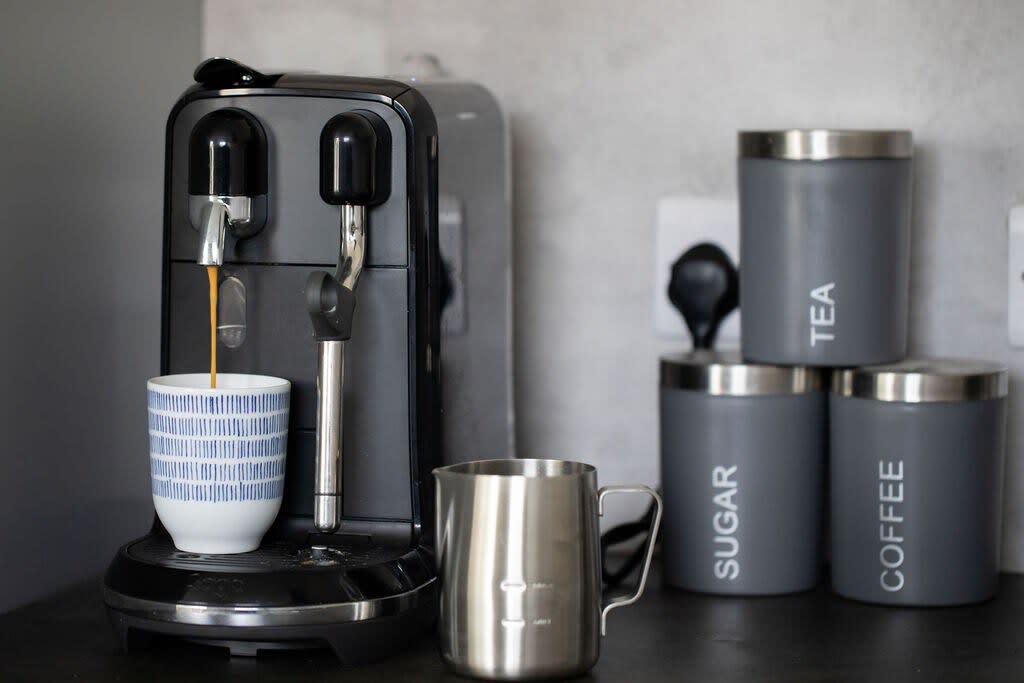 You'll find everything you need to make tea and coffee.