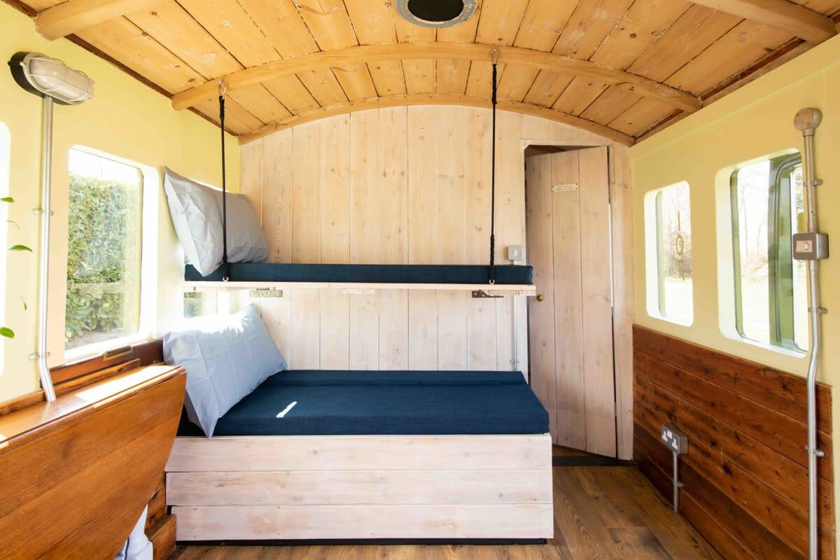 The lounge seating converts into child bunks to cater for a family of 4.