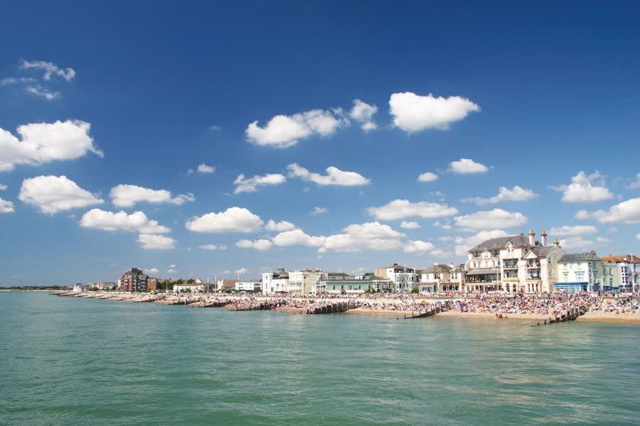 Bognor Regis sea front and promenade.