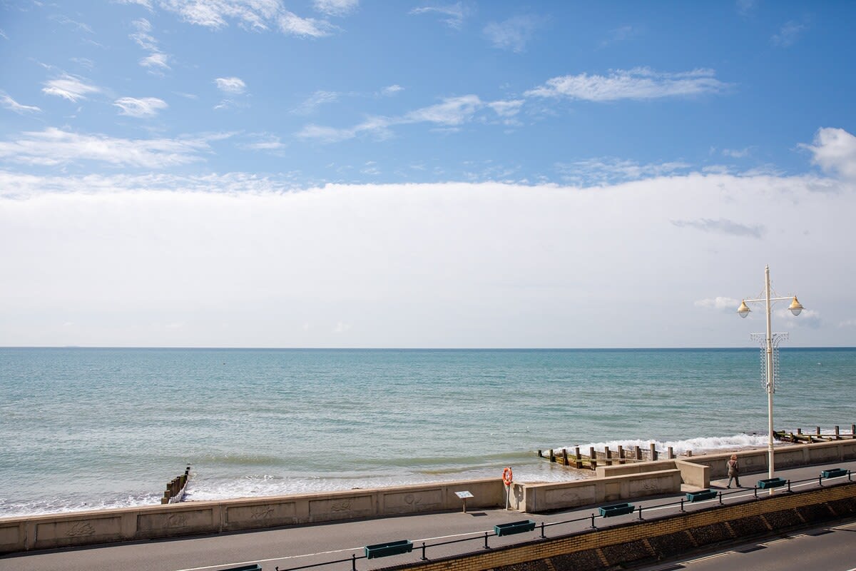 Uninterrupted sea views make this coastal apartment a memorable base in the heart of Bognor Regis.