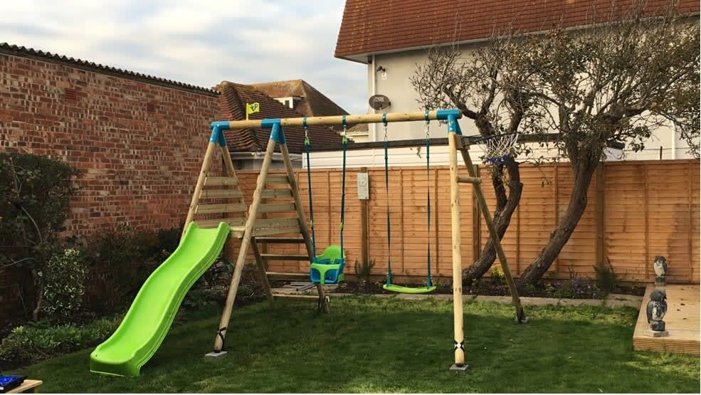 New for 2022, a lovely swing set for the kids!