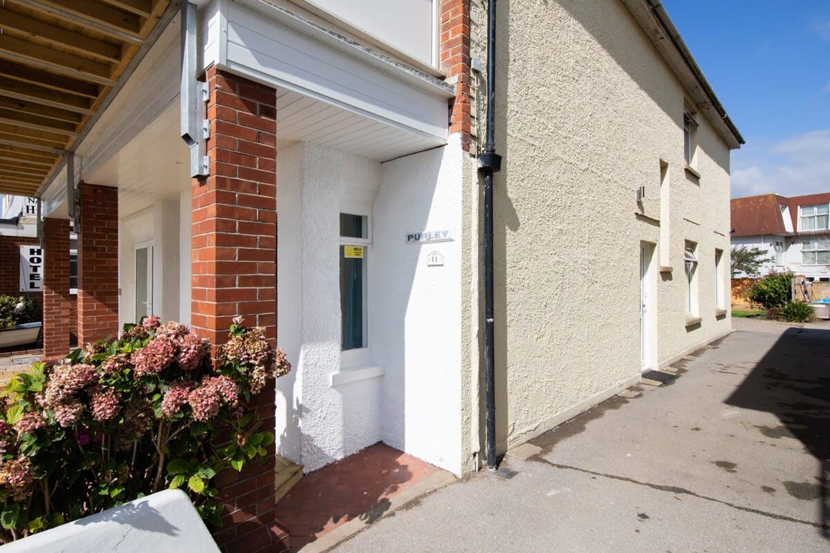 The driveway and access to the first and second floor.