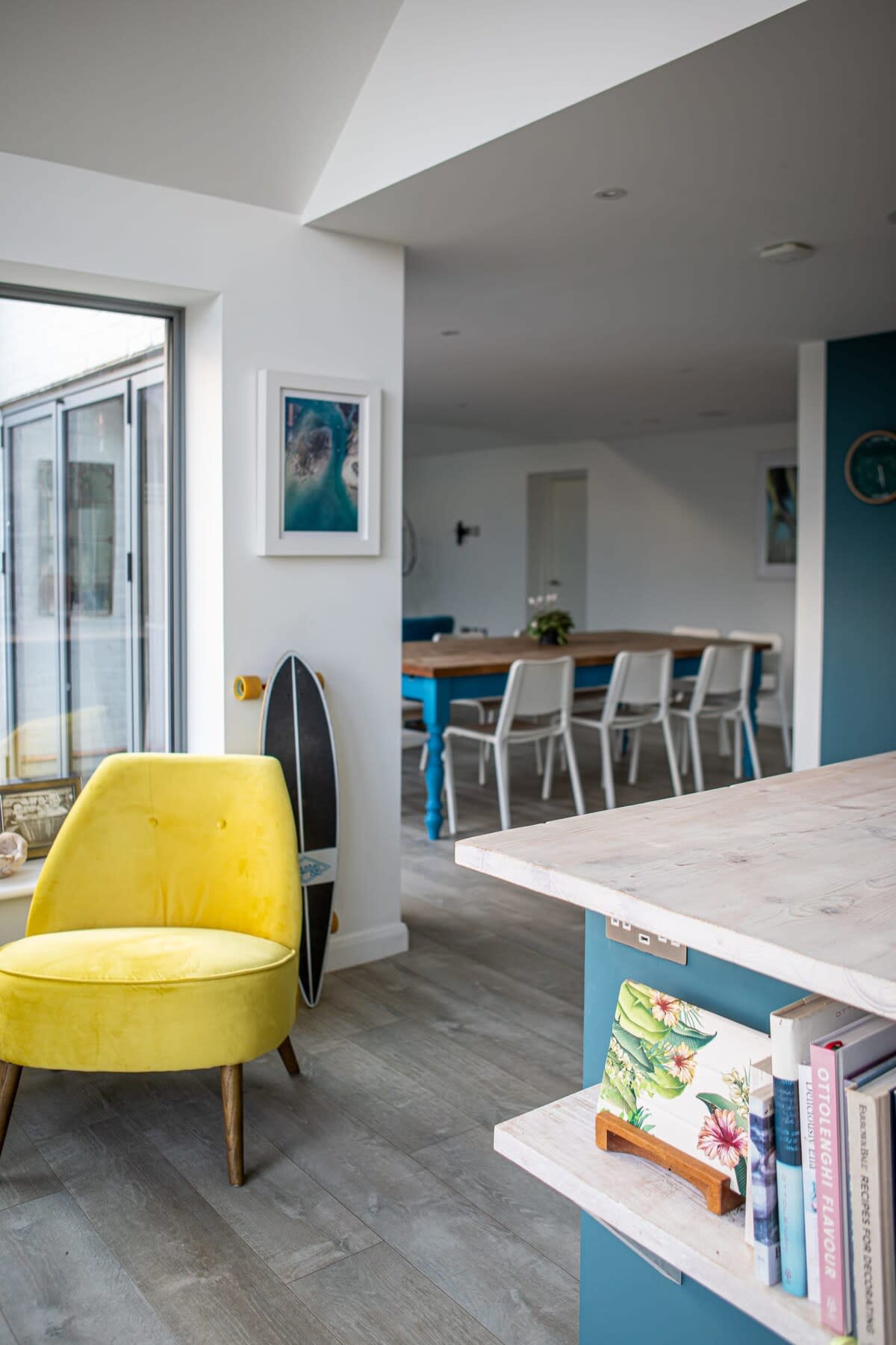Have a few drinks in the kitchen, overlooking the sitting room