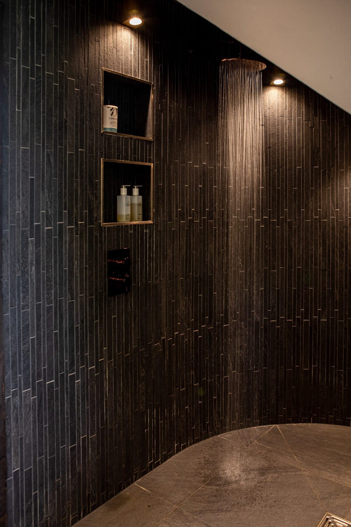 High-luxury shower off the master bathroom