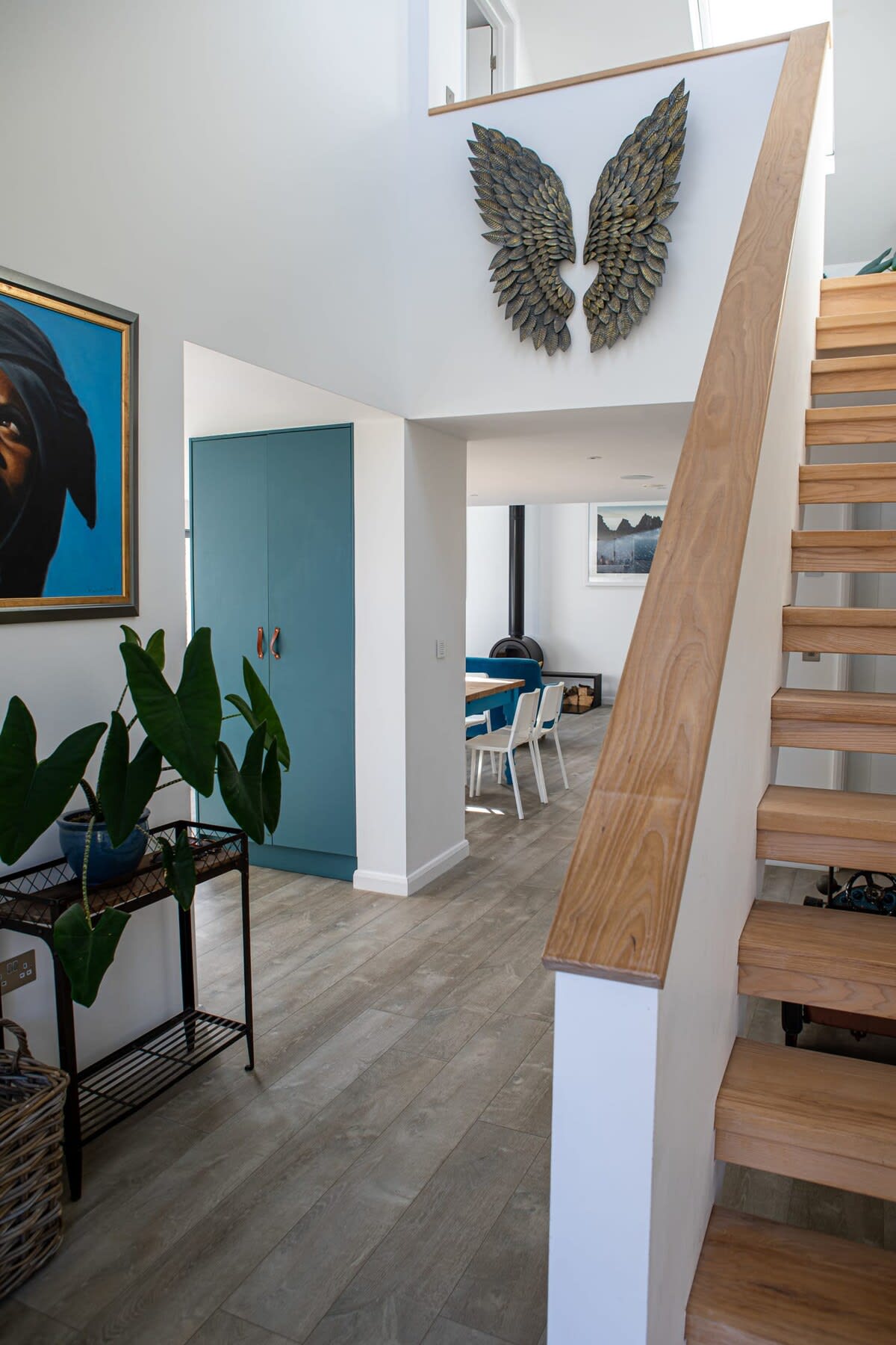 – Stylish staircase leading to the first floor