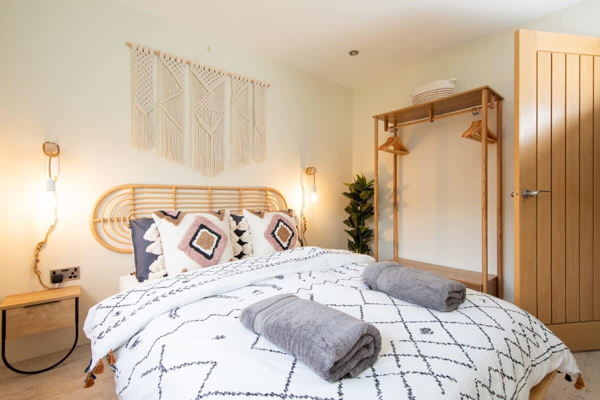 An abundance of carefully picked details create a unique bedroom ambiance