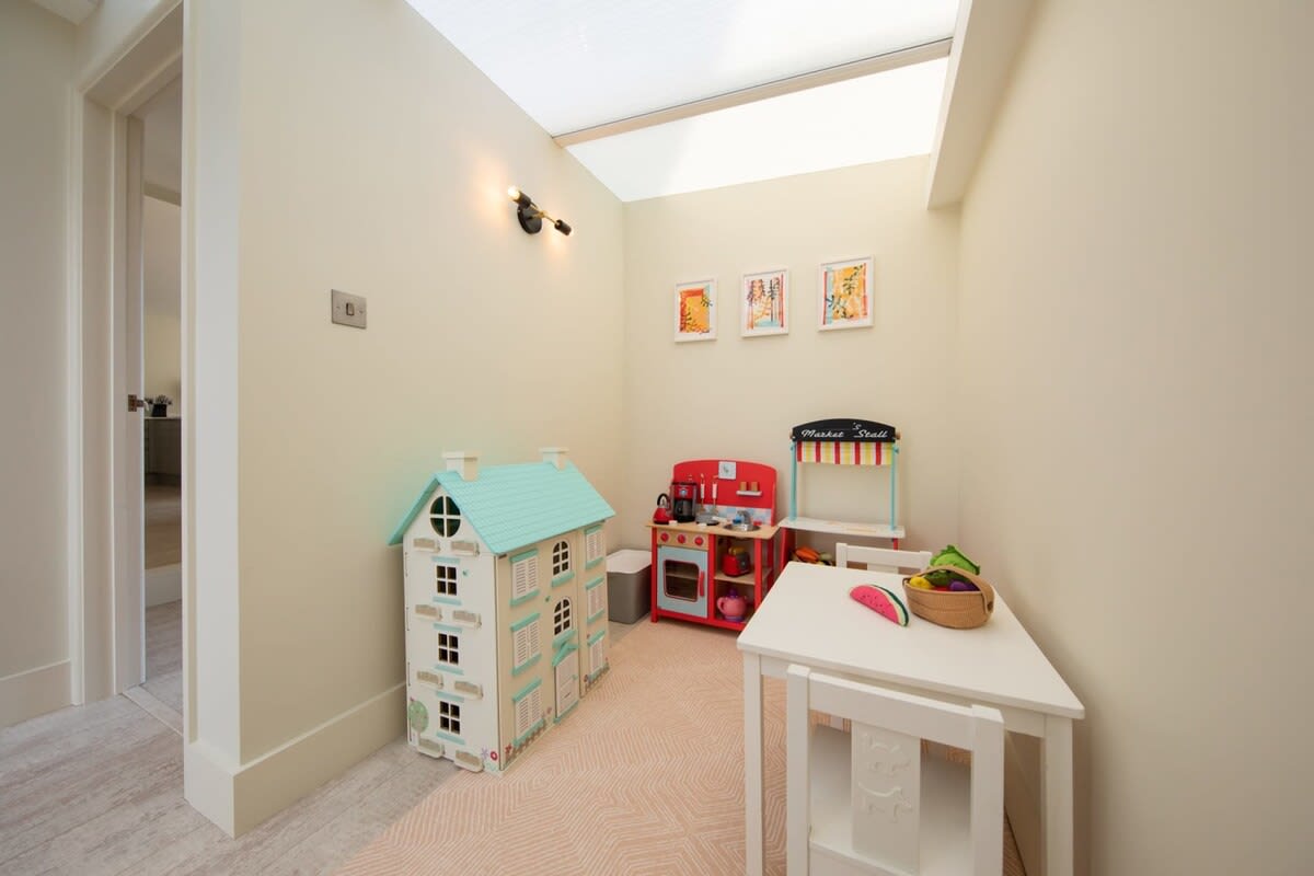 Children might disapprove of your movie choices. Luckily they'll enjoy the fun playroom